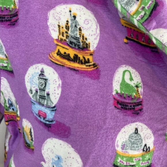 Munki Munki snow globes of famous places magical pj top extra soft flannel - Picture 3 of 12